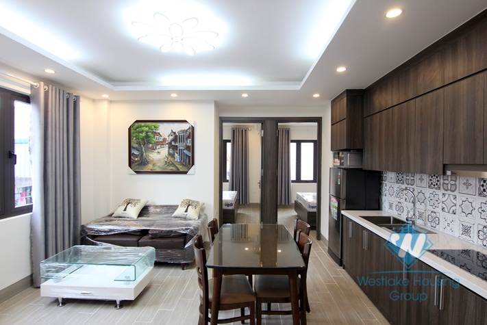 Two bedrooms serviced apartment for rent in Au Co, Tay Ho district.